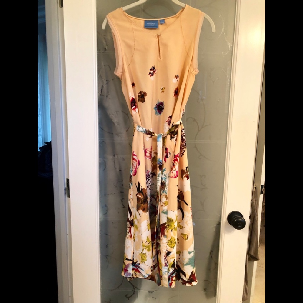 Vera Wang floral sundress with matching belt